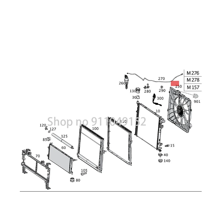 

CAR Blower W166 GLE250 GLE350 ML300mer ced esb en zW292 GLE350 GLE320 GLE63 Water tank cooling fan cooling electronic fan
