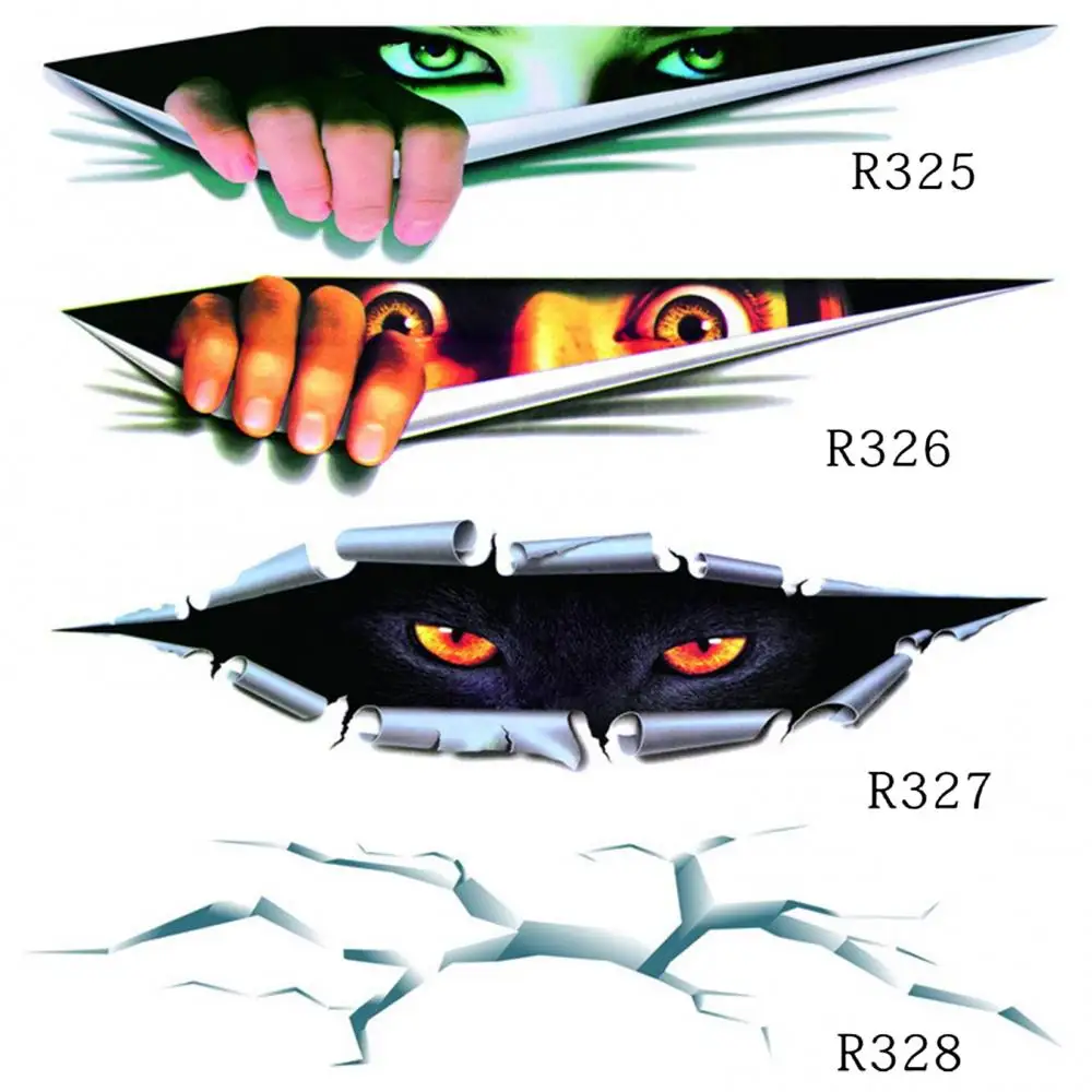 

3D наклейка на автомобиль с узором глаз, креативная Модифицированная наклейка, глазки, водонепроницаемые Декоративные наклейки для автоста...