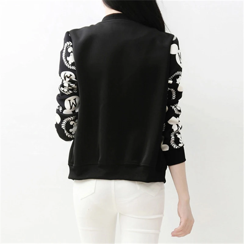 Куртка-бомбер женская с принтом модная базовая короткая куртка на молнии в стиле