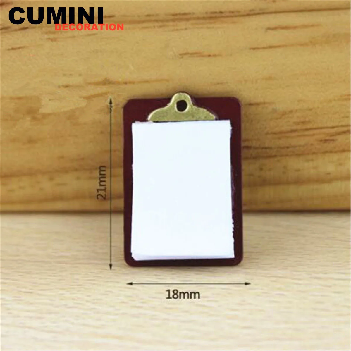 

Mini Dollhouse Miniature Accessories Alloy Clipboard with Real Paper Attached