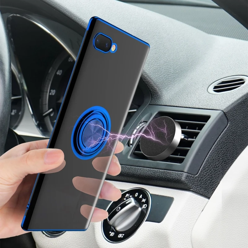 

For OPPO F11 PRO R15X F17 A5 A3S Electroplated Magnetic Ring Drop-Resistant Protection Mobile Phone Case