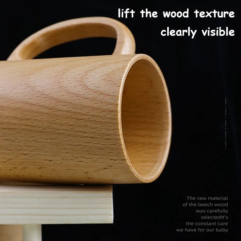 Новая китайская портативная деревянная кофейная кружка из бука деревянные чашки