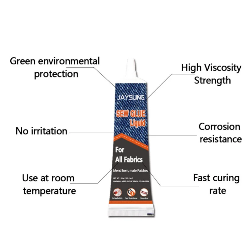 Клей для ремонта ткани 50 мл многофункциональный ремонтный клей без раздражения