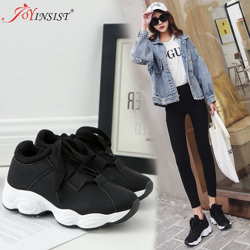 Women Sneakers New 2022 Spring Fashion  Leather Platform shoes Ladies Trainers Chaussure Femme Women Casual Shoes