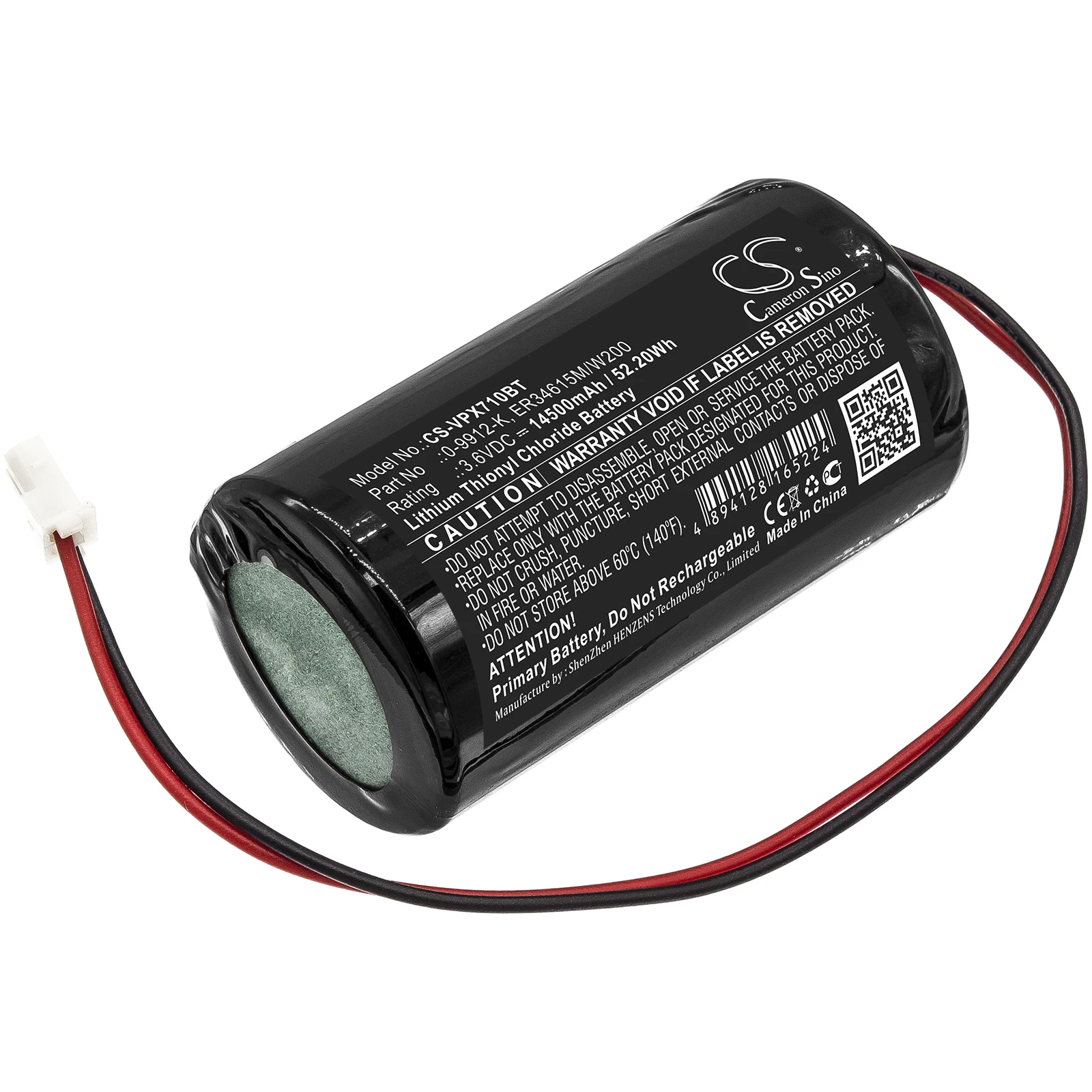 

Battery for Visonic MC-S710, MC-S720, MCS-730, 0-9912-K, ER34615M/W200 3.6V/mA