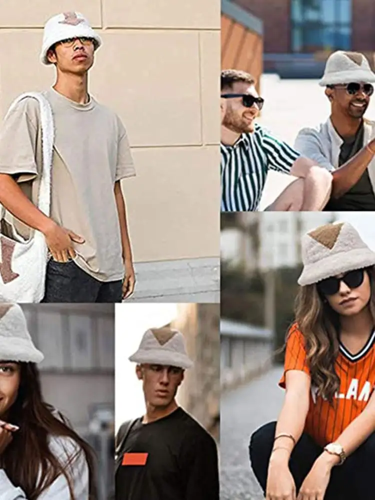 

Lamb Wool Fisherman Hat Warm Hat for Autumn and Winter Fashion Spot Wholesale Pot Hat Comfortable and Durable Couple Hat