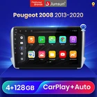 Автомагнитола Junsun V3 Pro, мультимедийный видеоплеер 2 Din, Qualcomm, Android 10, для Peugeot 2008, 2013-2020, CarPlay, авто
