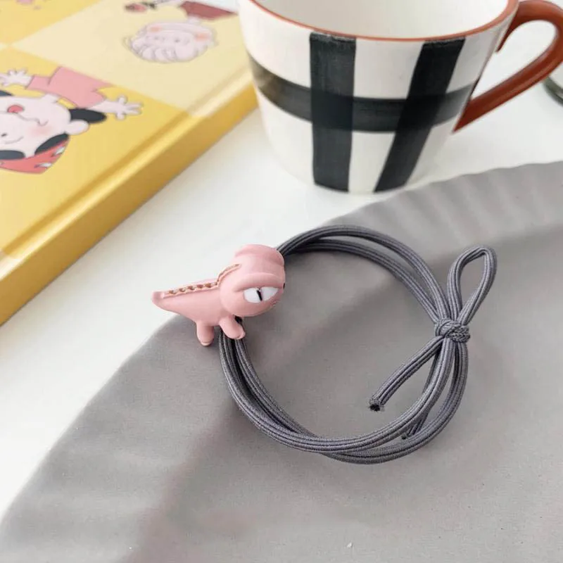 Милый мультяшный волос Веревка трехмерный маленький динозавр круг головной убор