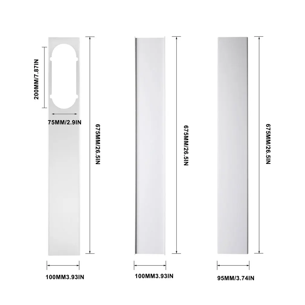 

Adjustable Length Window Slide Kit Plate Sturdy Practical Flat Interface Adaptor For Portable Air Conditioner