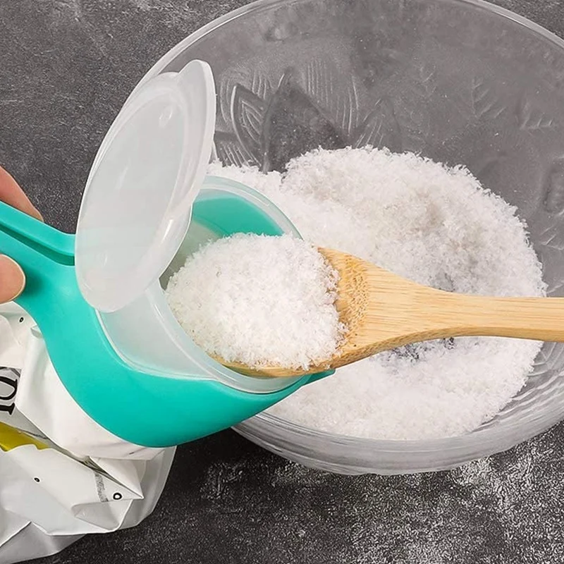 

6 Pieces Food Bag Clips with Spout Cap Plastic Bag Sealing Clips Food Clips Snack Bag Chip Bag Clips