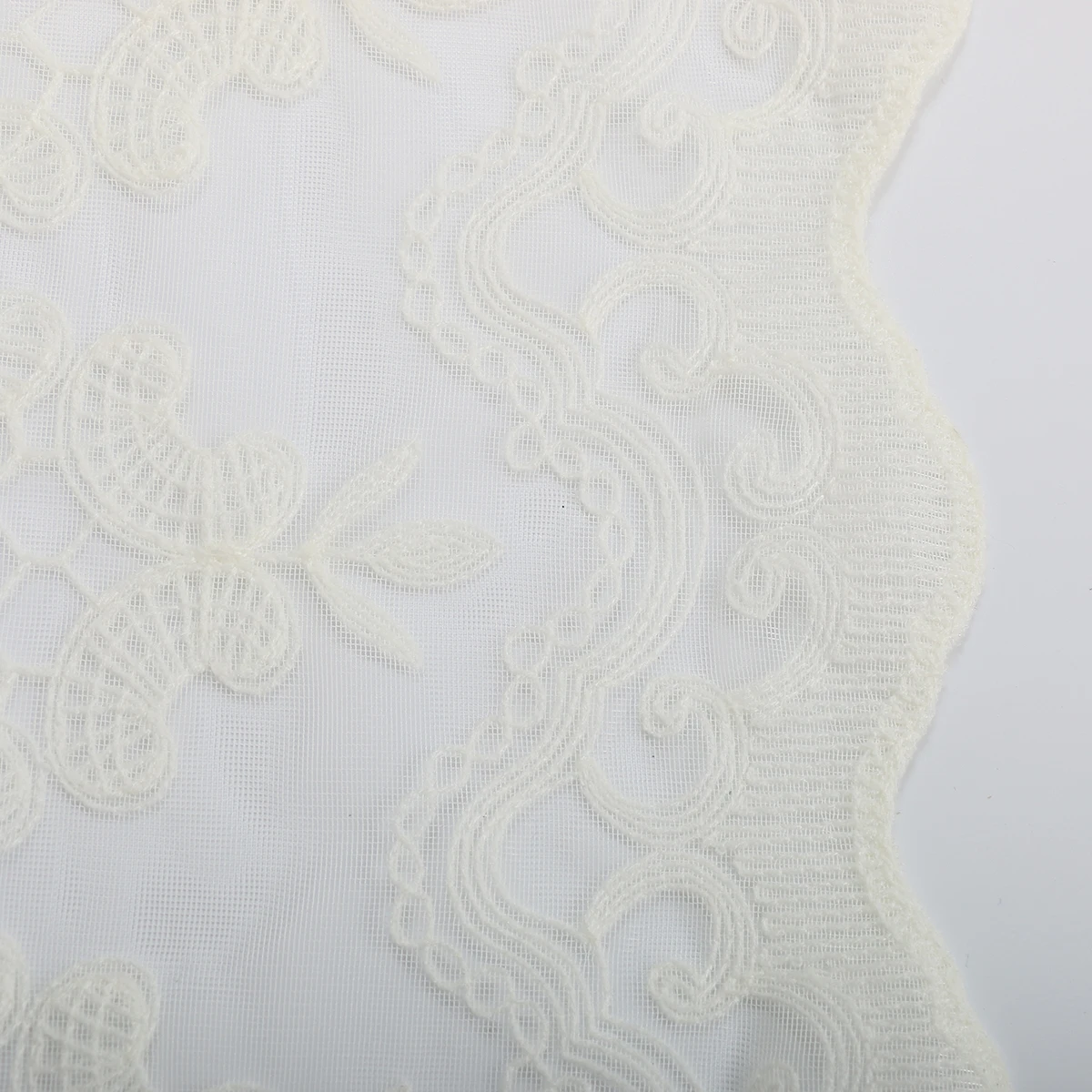 Новинка Современные Геометрические белые тюлевые шторы с вышивкой для гостиной