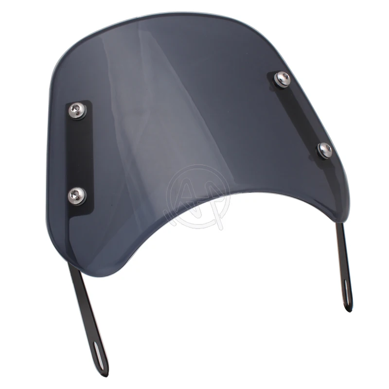 Smoke ABS+Chrome Aluminum Motorocycle Windshield Wind Deflector Windscreen Universal for Harley Honda Yamaha | Автомобили и