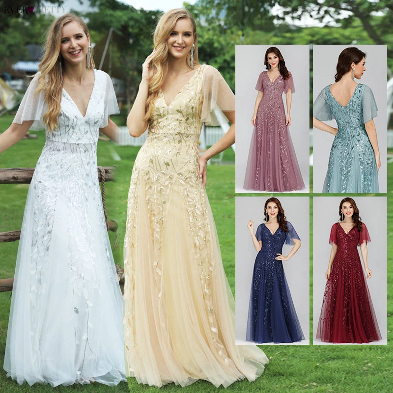 Элегантные платья для выпускного вечера пыльного розового цвета Ever Pretty с