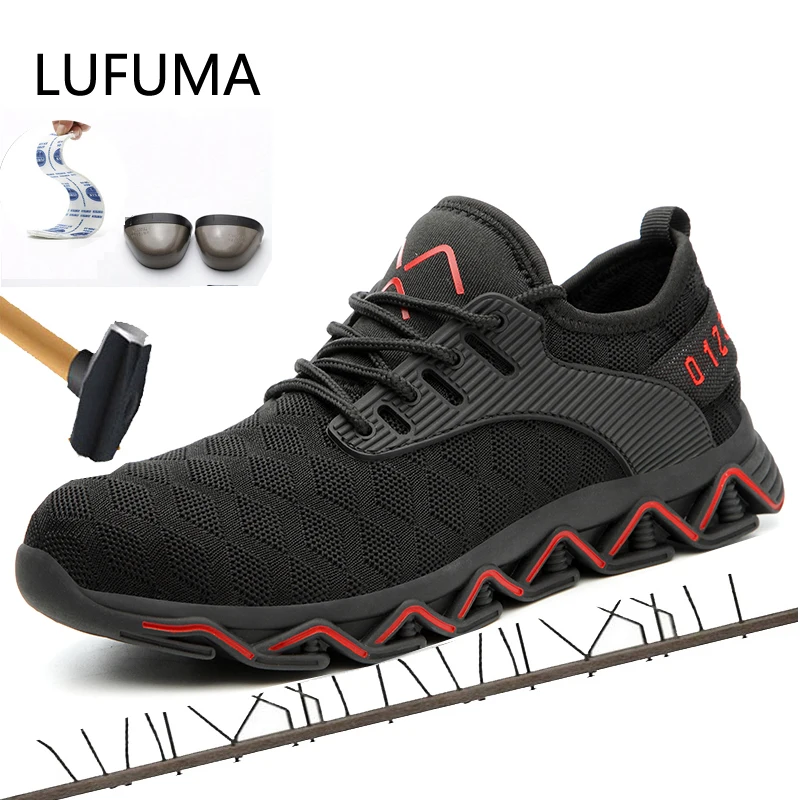 Мужские легкие кроссовки со стальным носком износостойкие|Защитная обувь| |