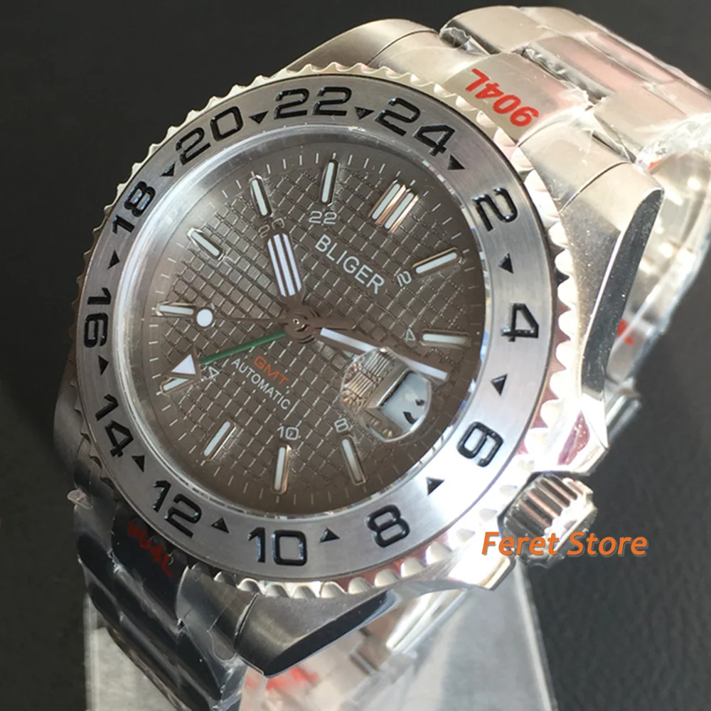 

Часы мужские механические с автоматическим циферблатом, 43 мм