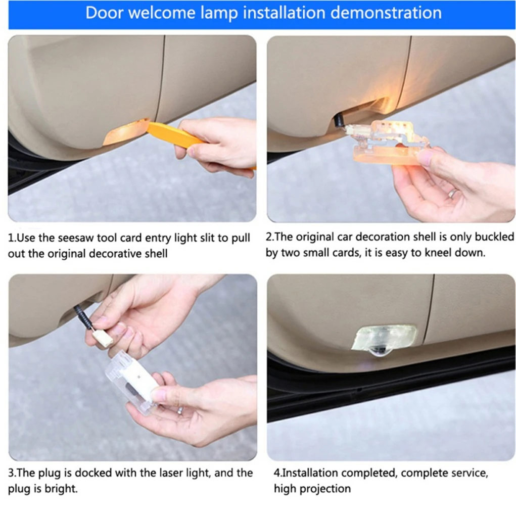 

2PCS LED Car Laser Projector HD Welcome Door Shadow Logo Light Compatible for Mercedes-Benz W210 1996-2002 Sprinter 2006-present