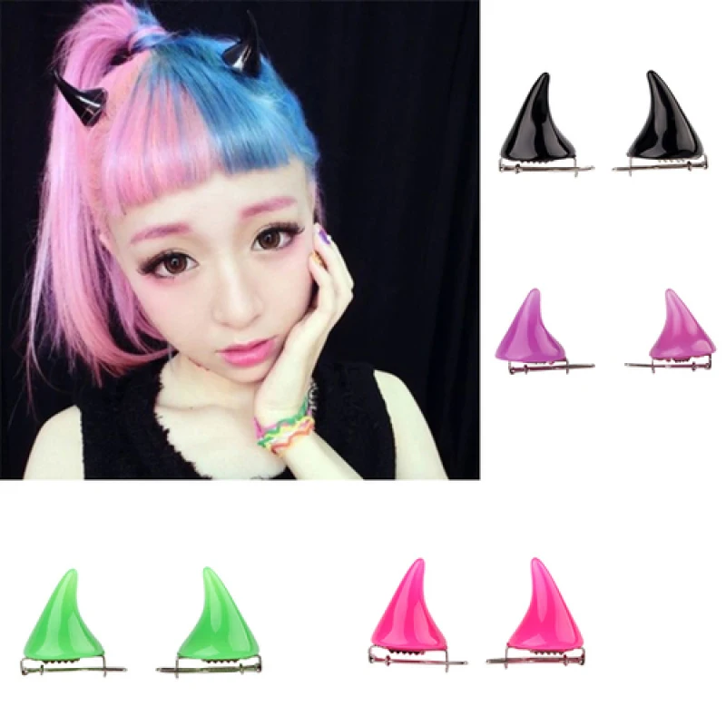 

1 пара, заколки для волос в виде маленького дьявола