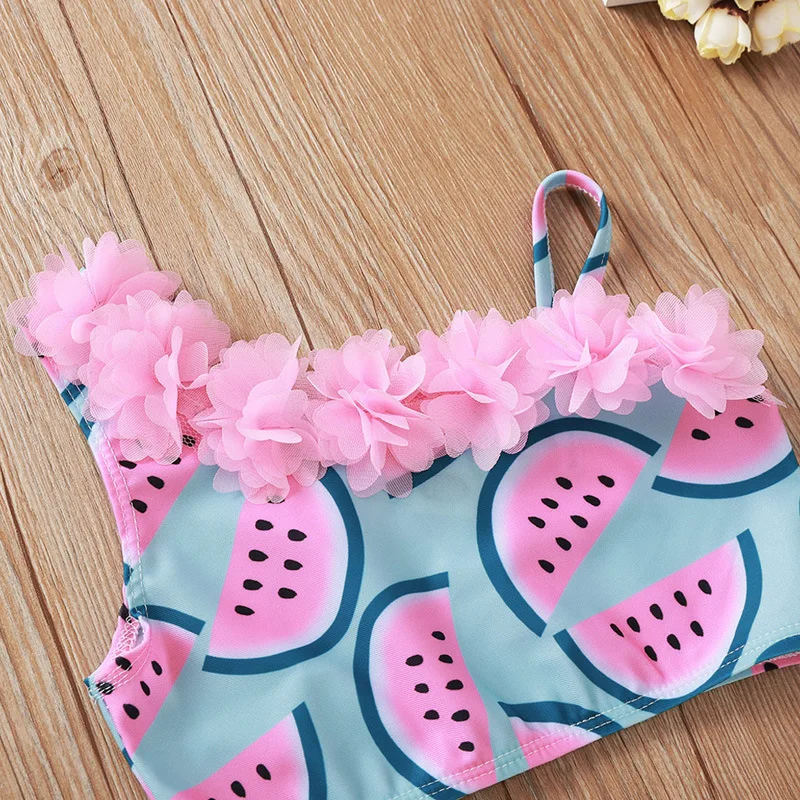 Купальник для девочек новинка летний купальник Цельный Детский пляжный костюм