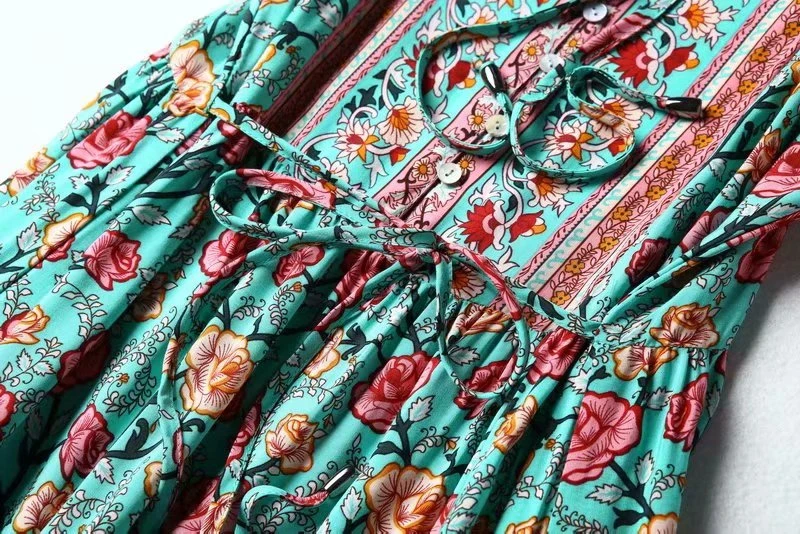 Винтажное шикарное женское пляжное длинное платье без рукавов с цветочным