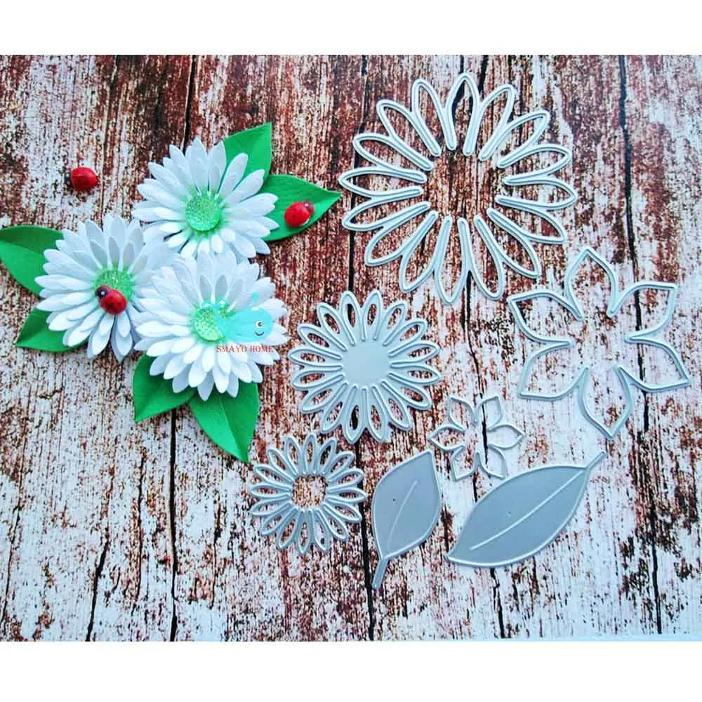 

Daisy flower Metal Cutting Dies Embossing Stencils for DIY Scrapbooking Photo Album Decorative DIY Paper Cards Making Tool