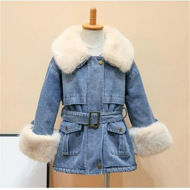 Одежда для маленьких девочек Для Пальто Куртки с меховым воротником Сезон осень