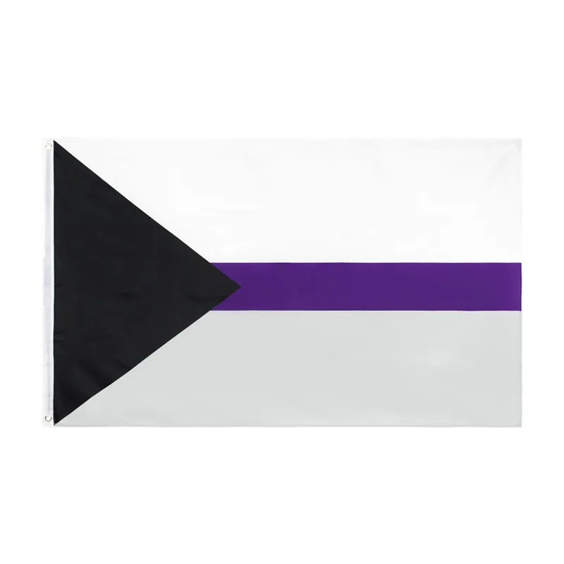 

3x5 футов демисексуальный Флаг Гордости баннер из полиэстера с латунными кольцами для помещений и улицы 90x150 см