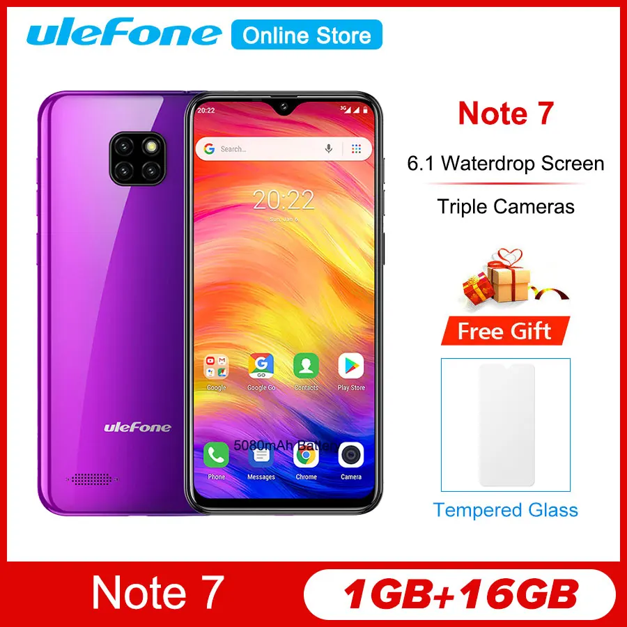 Смартфон Ulefone Note 7 на Android 9 0 четыре ядра экран 6 1 дюйма Гб + 16 Гб|Смартфоны| |