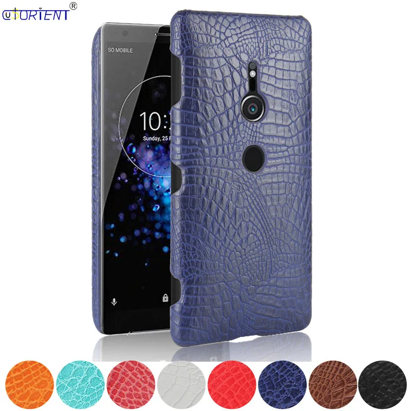 Чехол для телефона с рамкой Sony Xperia XZ2 XZ 2 H8296 H8216 H8266 H8276 текстура крокодиловой кожи