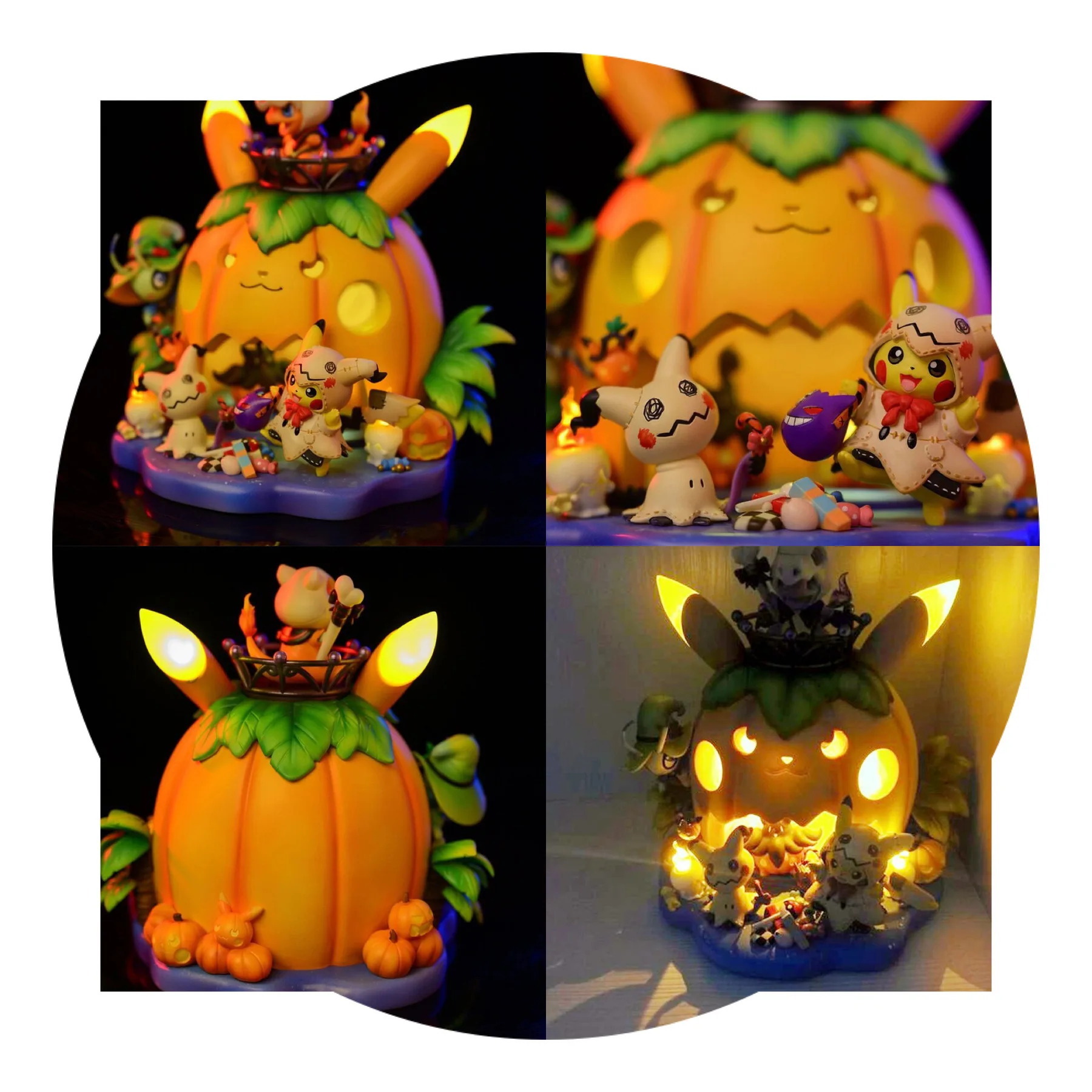 

Лампа в виде тыквы на Хэллоуин, светильник в виде Пикачу на Хэллоуин Джек-о-фонарь, лампа в виде тыквы на Хэллоуин, мультяшное украшение на Хэ...