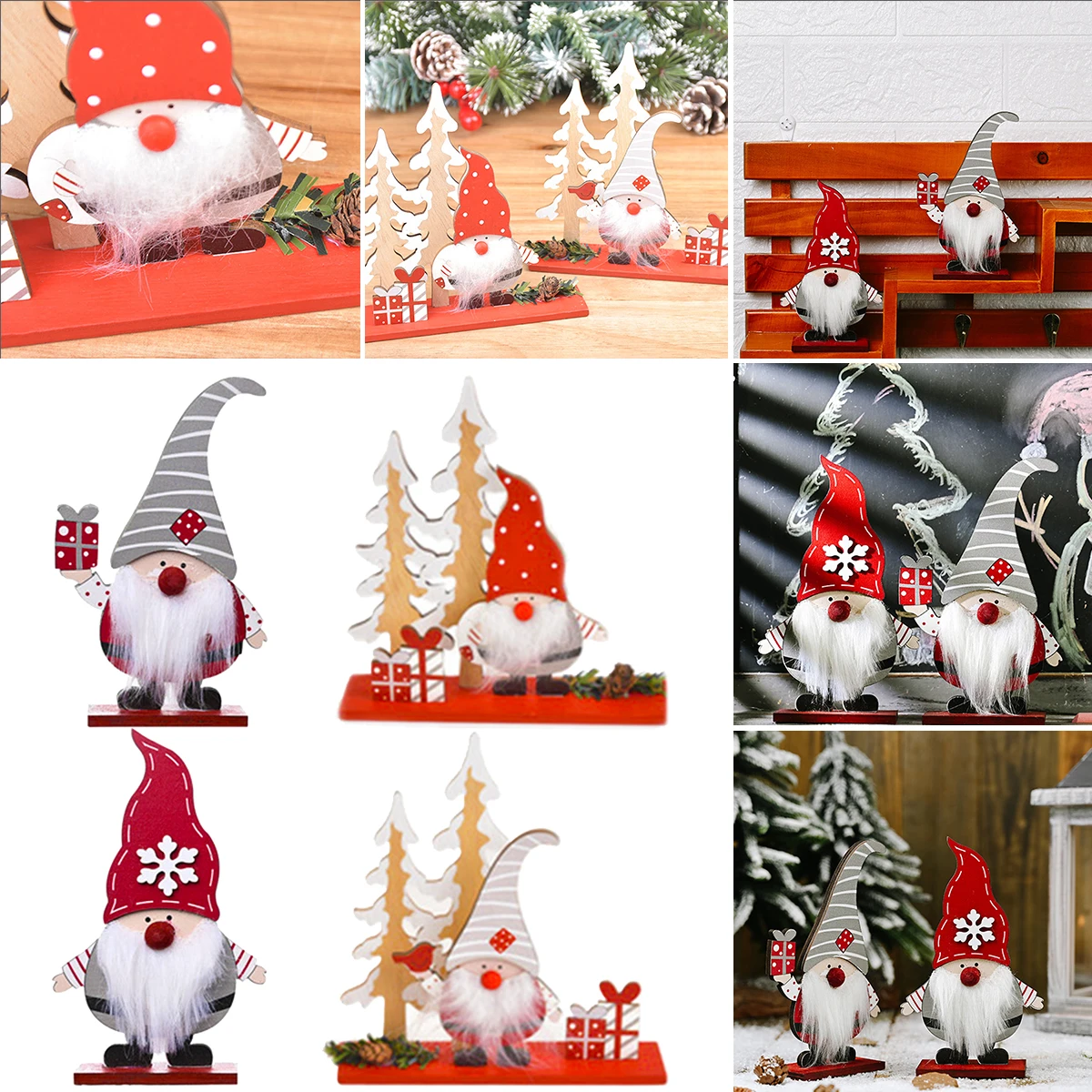 

Christmas Wooden Ornament Merry Decor Home Decoration for Home Christmas Tree Holiday Banquet Winter Themed Party Supplies