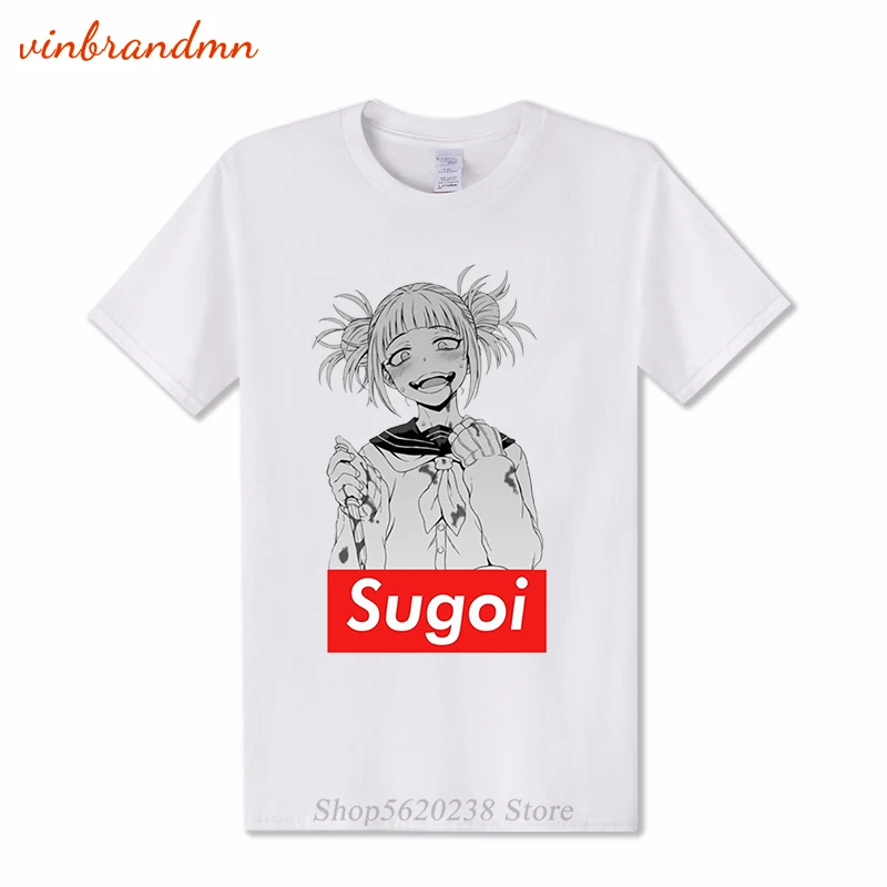 Мужские футболки с принтом Ahegao Waifu Toga Sugoi хлопковые мужские рисунком героев моя