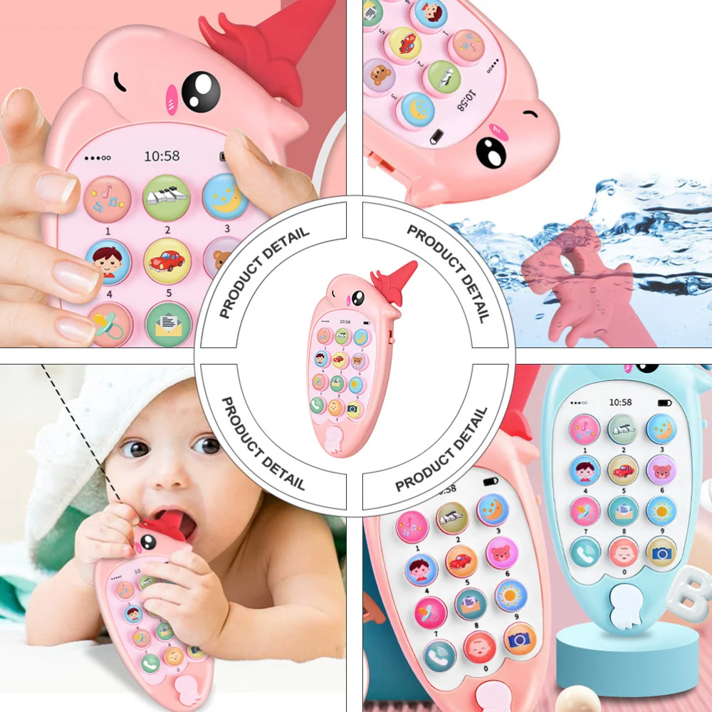 

1Pc Baby Bilingual Smart Phone Educational Plaything )