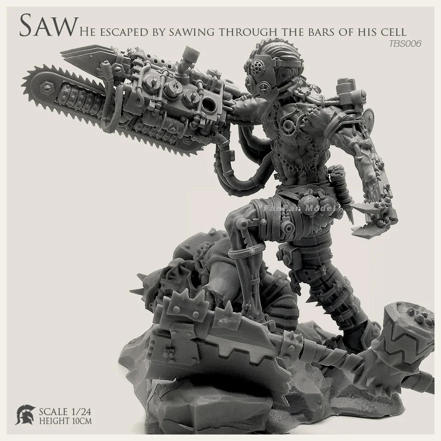 

1/24 Resin Figure Kits Saw Chainsaw Devil Resin Soldier (100mm)Tbs006