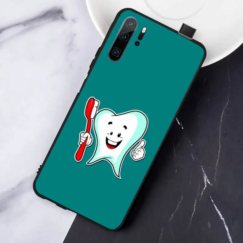 

Cute cartoon tooth health Phone Case For Huawei honor Mate P 10 20 30 40 Pro 10i 9 10 20 8 x Lite