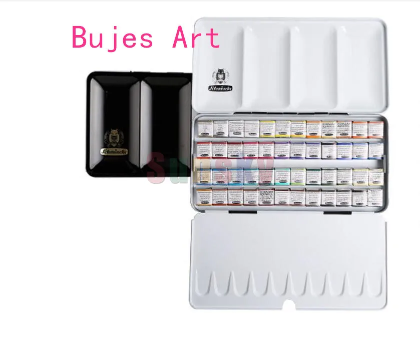 48 Цвета пигмент Твердые художник акварель торт краски комплект акварельные