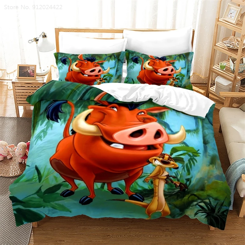 Simba Quilt Covers Bed Cover The Lion King Linen Family 3d Duvet Set Pillowcase Home Textiles Mufasa Disney Bedding | Дом и сад
