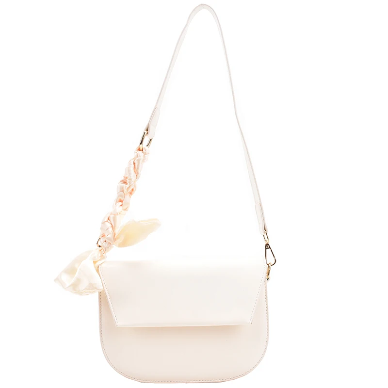 

Trendy Bow Handbag Woman 2021 Korean Style Lady Sweet Shoulder Cross Body Saddle Bag Female Original Design Purses and Handbags