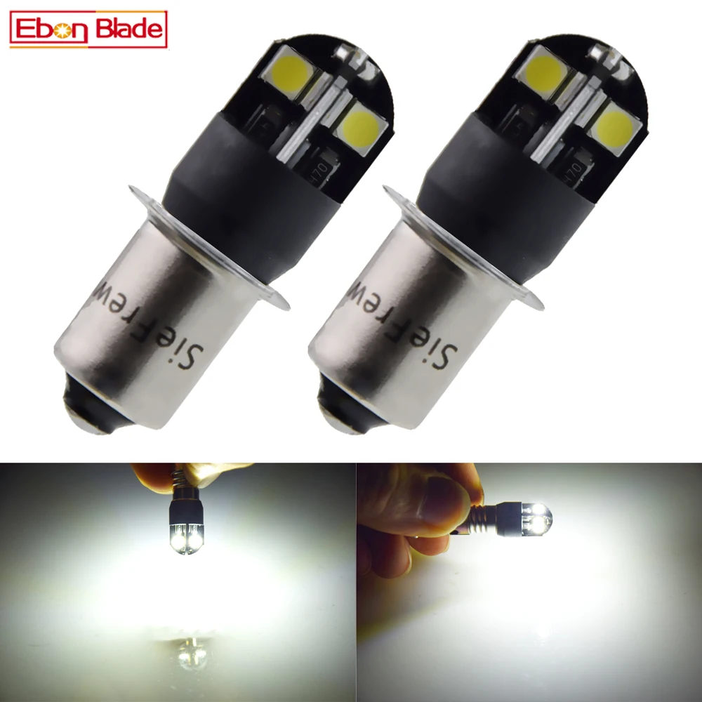 

2 шт. 6 В P13.5S PR2 светодиодная лампа белая 6000 К 8SMD для фонарика сменная лампа фонарик рабочая лампа 420 люмен 1,56 Вт без полярности