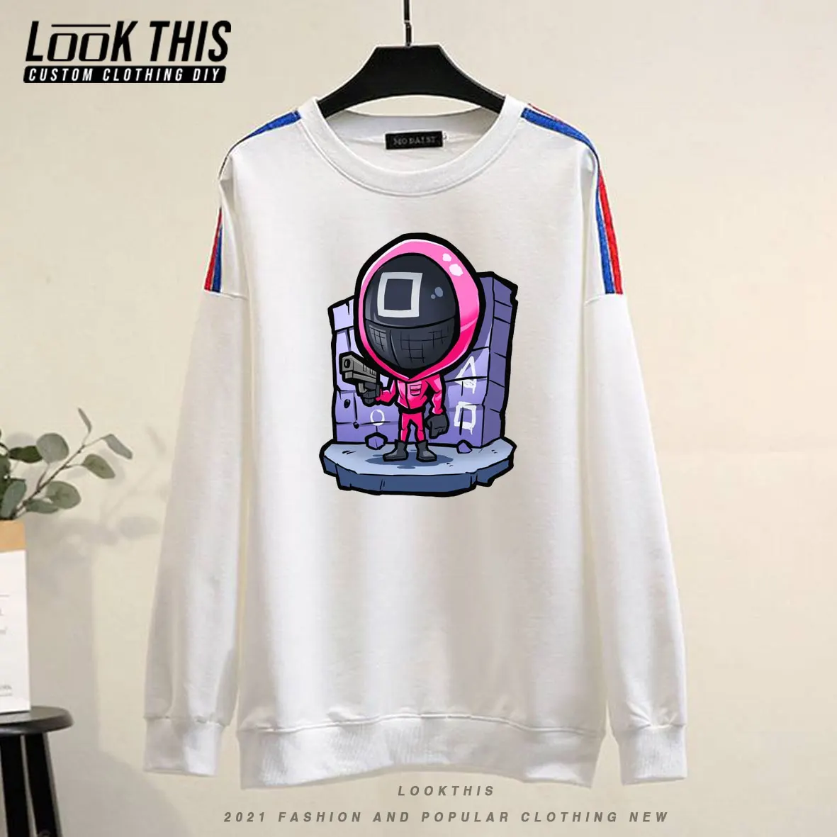 

Squid Game Same Sweatshirt Men's Long Sleeve Pullover Korean Hit TV Series Unisex Streetwear Tops Male Hip Hop Tracksuit