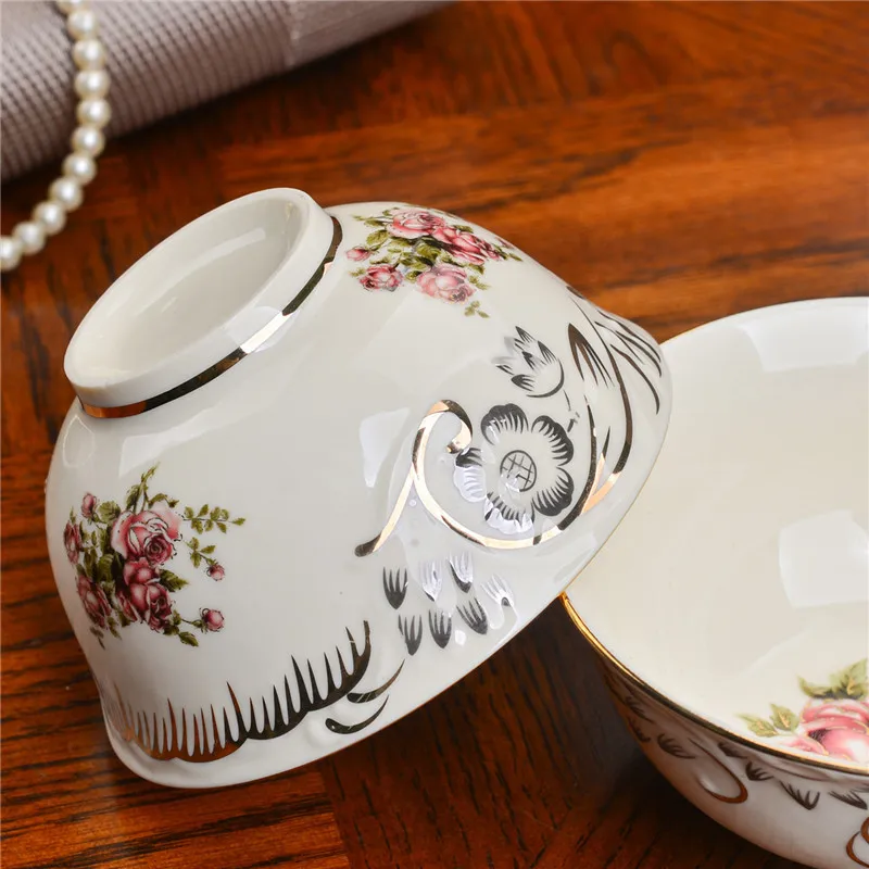 

Set creative ceramic rice bowl Phnom Penh European