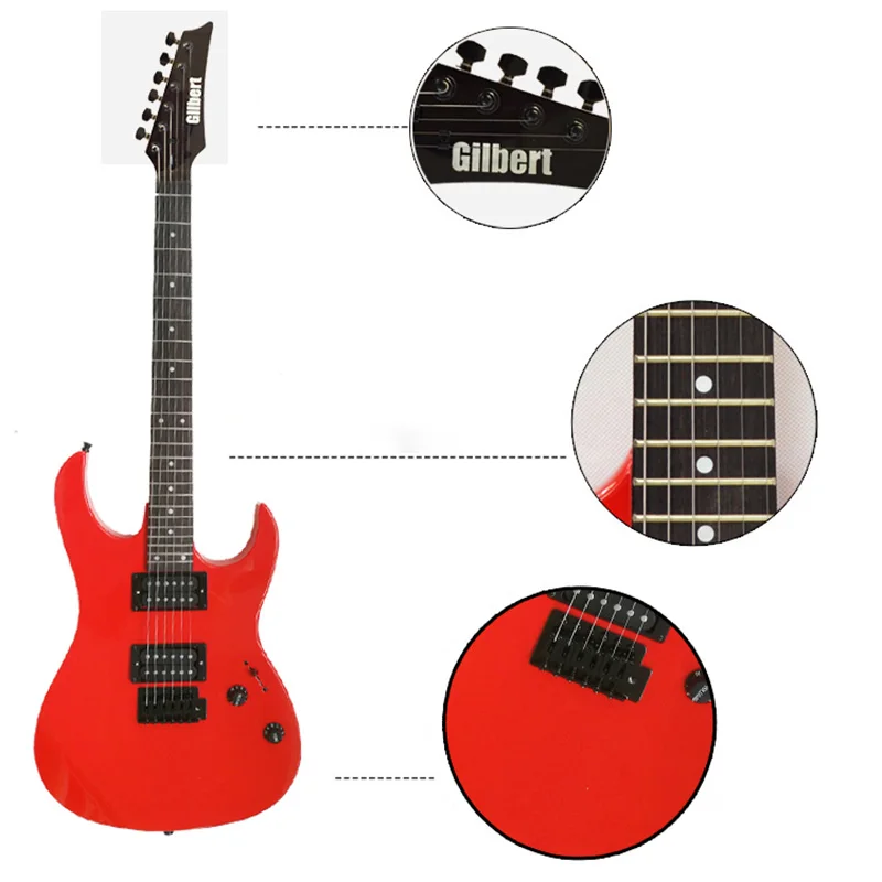 

Аксессуары для электрической гитары с твердым корпусом, комплект акустической электрической гитары из розового дерева, бас-гитара, электро...