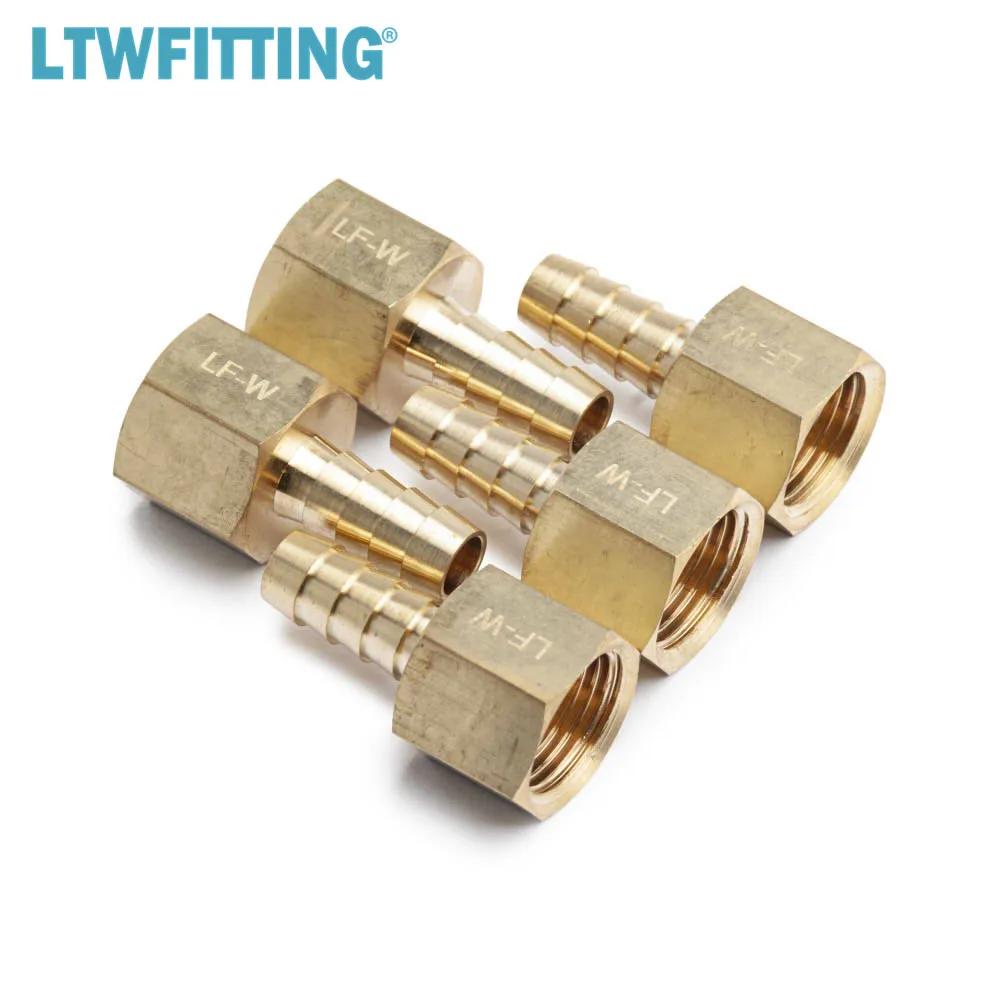 LTWFITTING латунный фитинг муфта/адаптер 5/16 &quotшланг Барб x 3/8&quot Женский NPT Топливный