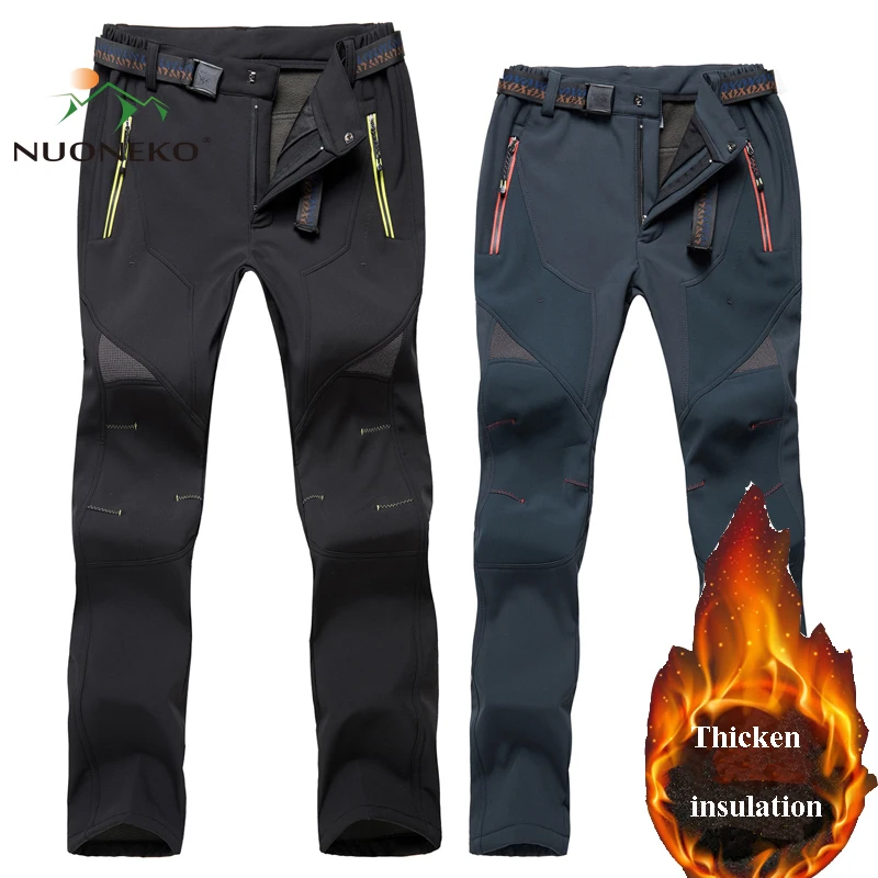 

NUONEKO Outdoor Men Women Winter Trekking Pants Thermal Breathable Waterproof Climbing Tourism Camping Fishing Trousers PNT37