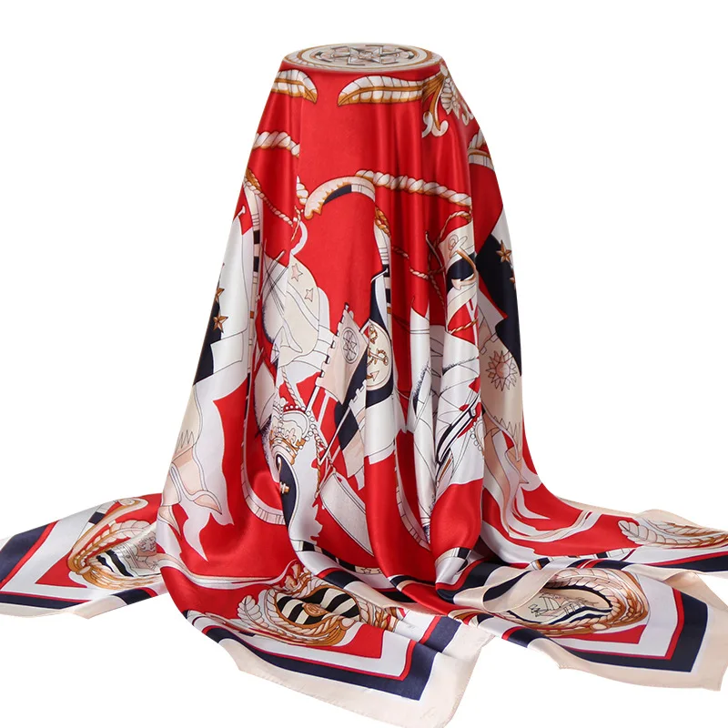 Новый шарф женские шелковые шарфы 100% женский роскошный дизайнерский платок см