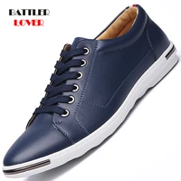 luxury brand men casual shoes spring autumn genuine cow leather flats lace up shoes large size oxford shoes for men board shoes