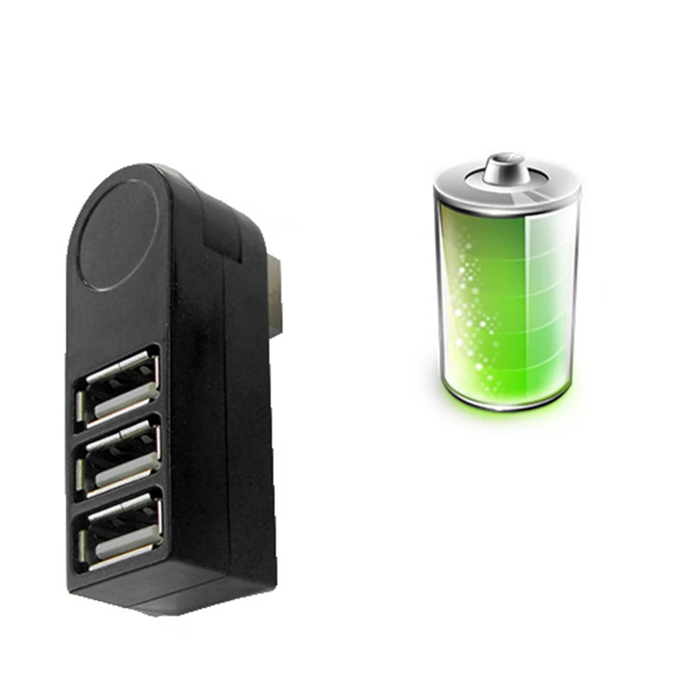 Вращающийся высокоскоростной usb-хаб с 3 портами 2,0 USB разветвитель адаптер для ноутбуков/планшетных ПК периферийных устройств