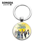 SONGDA Как я встретил вашу брелок I'm Your Mother HIMYM ТВ шоу постер желтый зонтик синий Валторны с художественной печатью Стекло драгоценный камень для ключей брелок для ключей