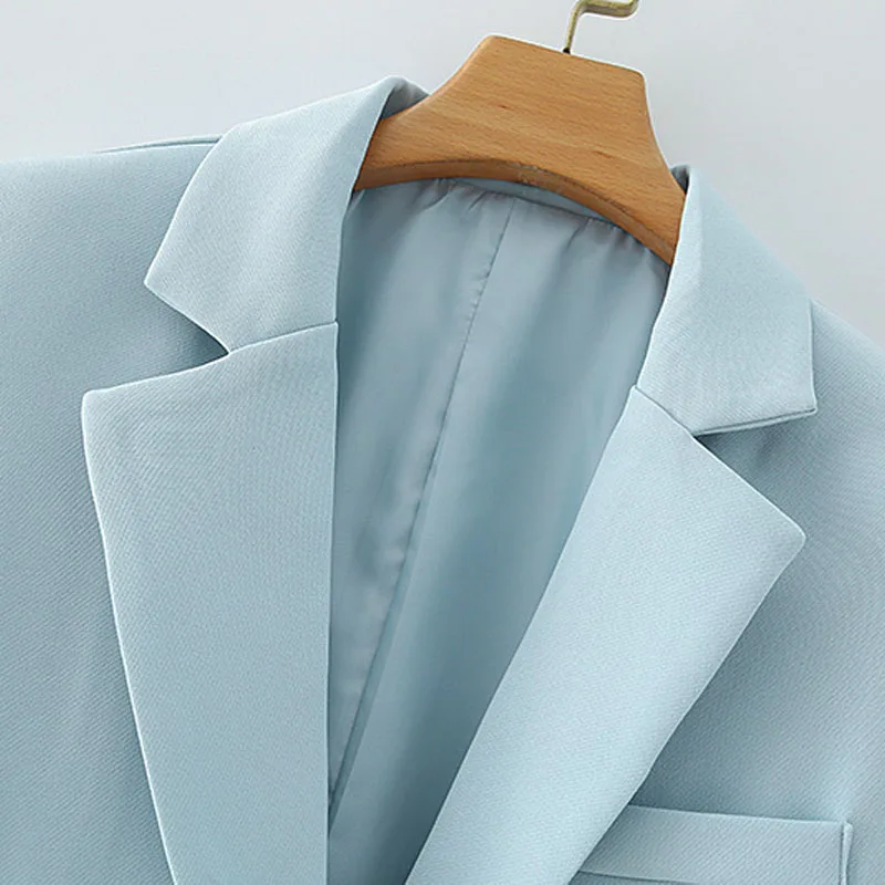 

Simplicity Sweet Solid Color Professional Women's Pants Autumn New Women's Fashion All-match Slim Single-breasted Chic Suit