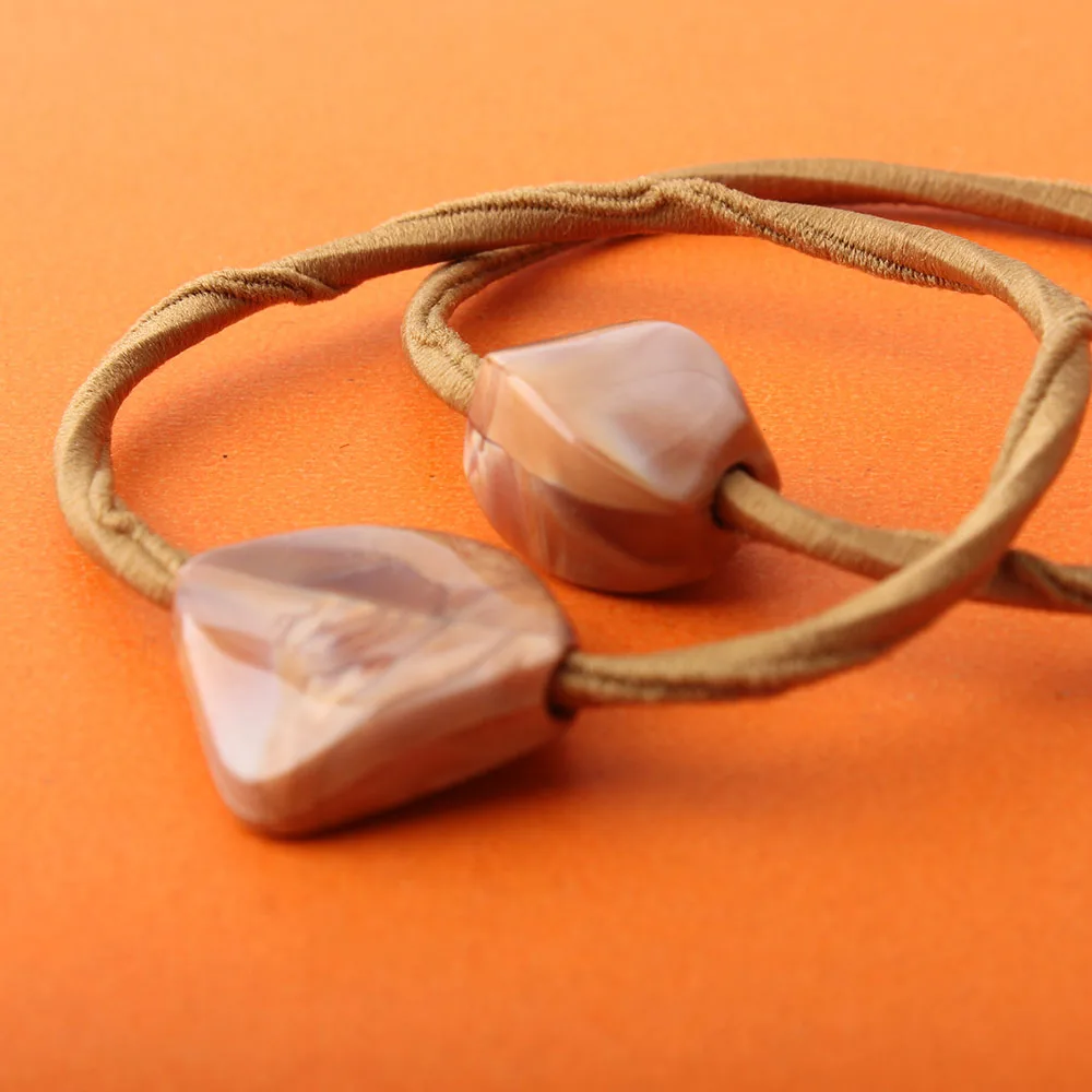 

JMBB 2PCS Simple Hair Circle Geometric Square Hair Rope Small Rubber Band Headband Hair Accessories 006