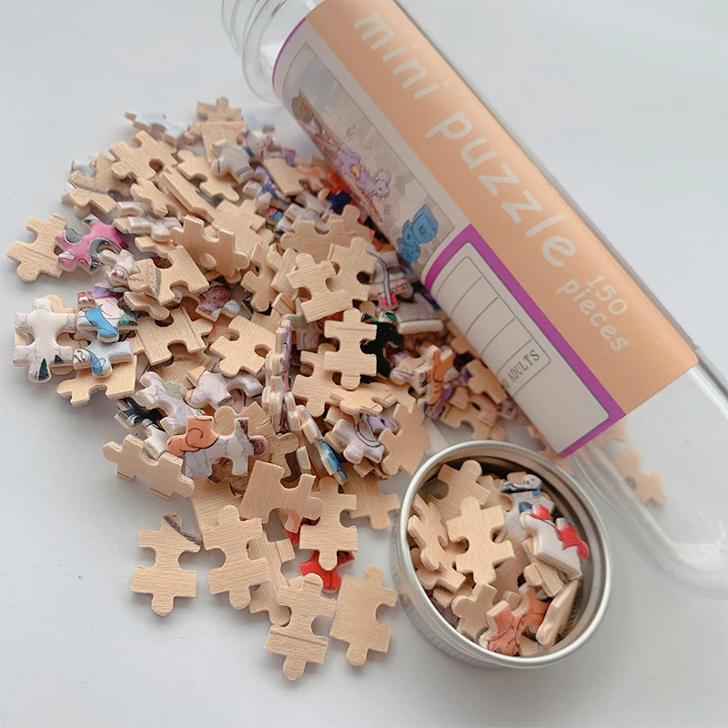 Пробирки Пазлы для взрослых деревянные пазлы DIY головоломки игрушки Мини 150 штук